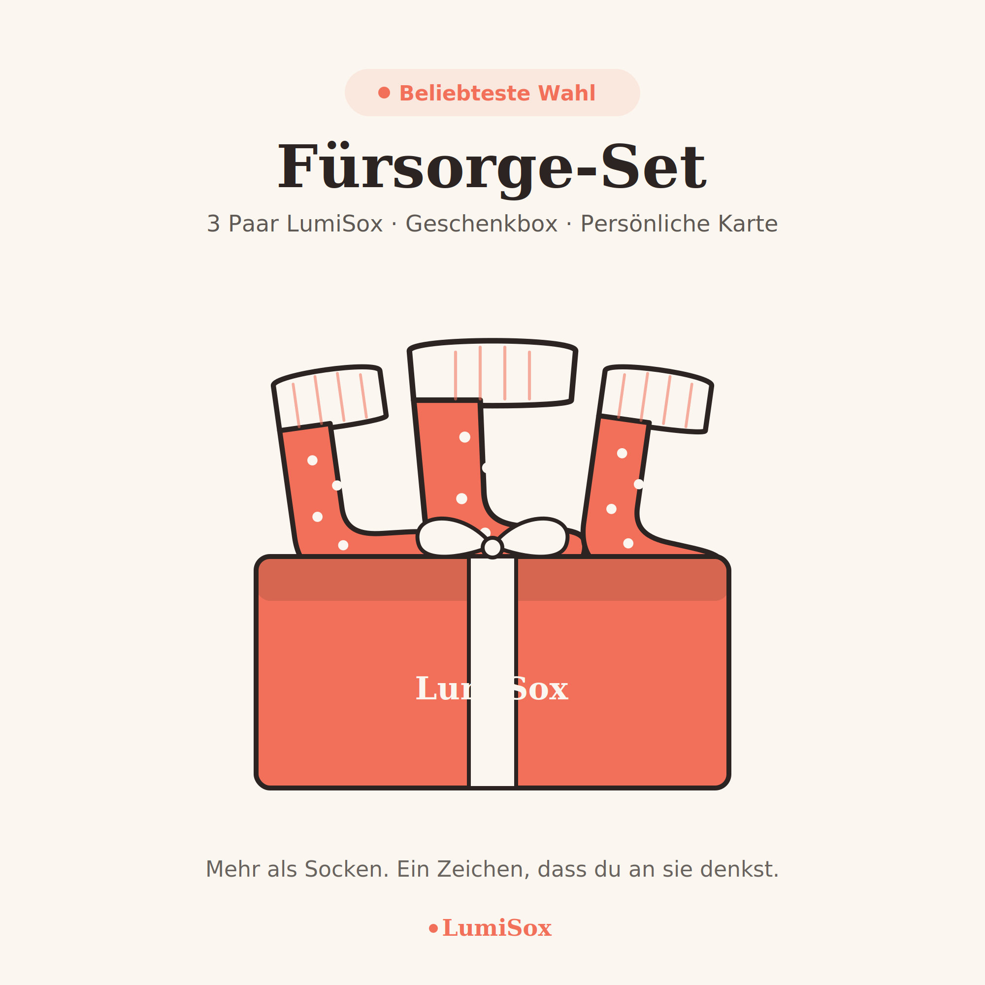 Die Zorgbox – Luxuriöse Geschenkbox (3 Paar)